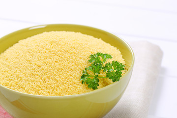 bowl of raw couscous