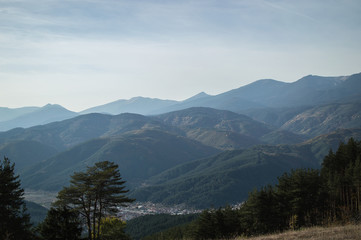 Cloudy sky and mountains