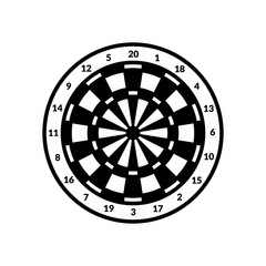 Web icon black and white darts