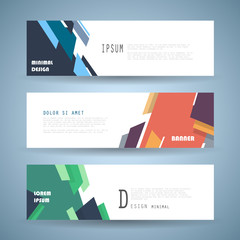 Vector horizontal banner template, abstract design