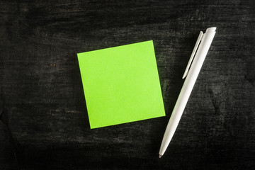 Empty place on the green sticky notes for a important ideas, plans, memories, messages, compliments...