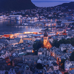 Fototapeta premium Panoramic view Alesund, Norway