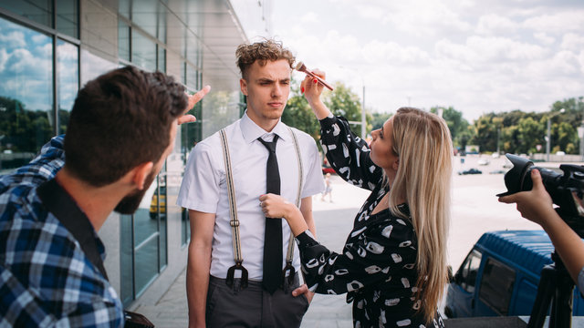 backstage photography stylist teamwork lifestyle photoshoot concept