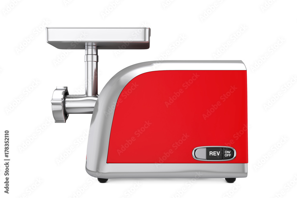 Wall mural Red Electric Meat Grinder. 3d Rendering