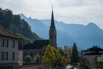 Fototapeta premium St. Florin's Cathedral in Liechtenstein
