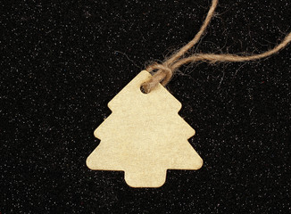 этикетка новогодняя лежит на столе есть место для...