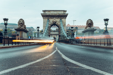 old european bridge photo with long exposure