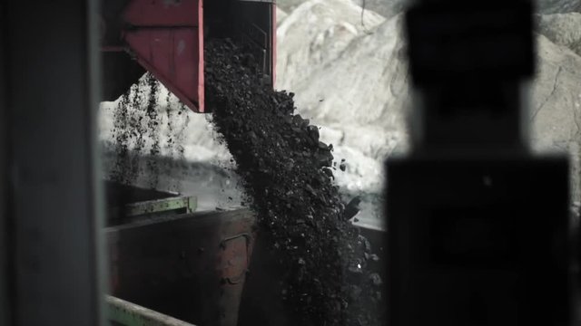 Coal sorting by fractions, Coal transportation by rail