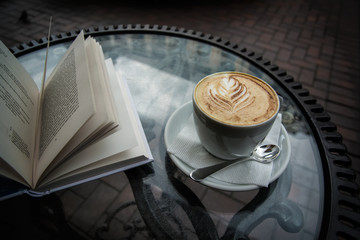 Сappuccino and book