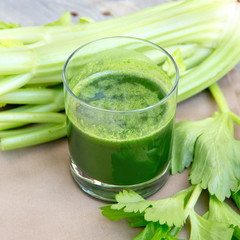 Fresh celery smoothie juice