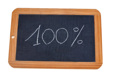 Fototapeta premium 100 % écrit sur une ardoise 
