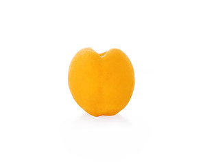 Yellow peach isolated on white background