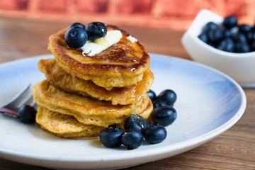 Pancakes with syrup and