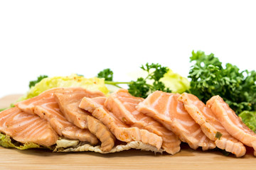 Japanese food fresh raw fish mixed sashimi