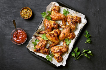 Roasted chicken wings