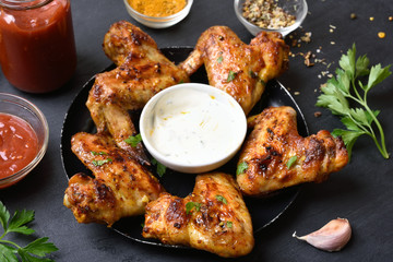 Barbecue chicken wings