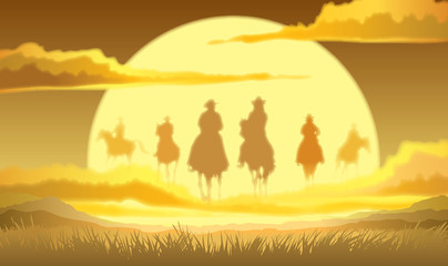 Horse riders in the sky © Kamaga