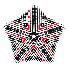 Vector hatched ornament