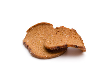 Garlic Rounds on a White Background