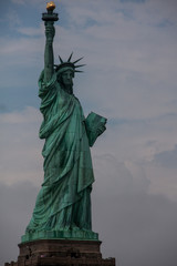 Fototapeta premium Postcard from New York: Statue of Liberty, Liberty Island
