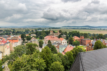 Fototapeta na wymiar Ząbkowice Śląskie panorama na miasto
