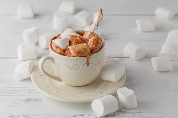 Cup of hot cocoa with marshmallows