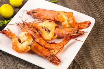 Grilled tiger prawn