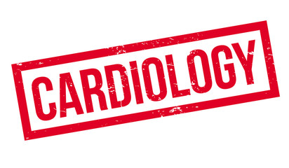 Fototapeta premium Cardiology rubber stamp. Grunge design with dust scratches. Effects can be easily removed for a clean, crisp look. Color is easily changed.