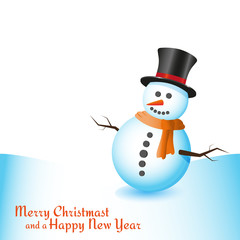 snowman Christmas card