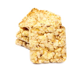 corn cakes isolated on white background