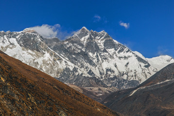 Fototapeta na wymiar Nepal himalaya sagarmatha national park mountain range