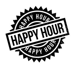 Happy Hour rubber stamp. Grunge design with dust scratches. Effects can be easily removed for a clean, crisp look. Color is easily changed.