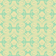 Damask seamless pattern. Elegant vintage texture background for wallpapers, wrapping paper and page fill.