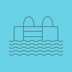 Swimming pool linear icon