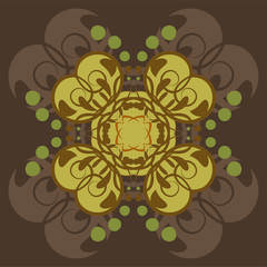 Seamless abstract floral pattern,mandala pattern