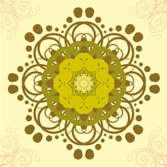 Seamless abstract floral pattern,mandala pattern