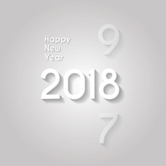 Happy new year 2018 vector background