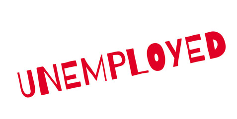 Unemployed rubber stamp. Grunge design with dust scratches. Effects can be easily removed for a clean, crisp look. Color is easily changed.