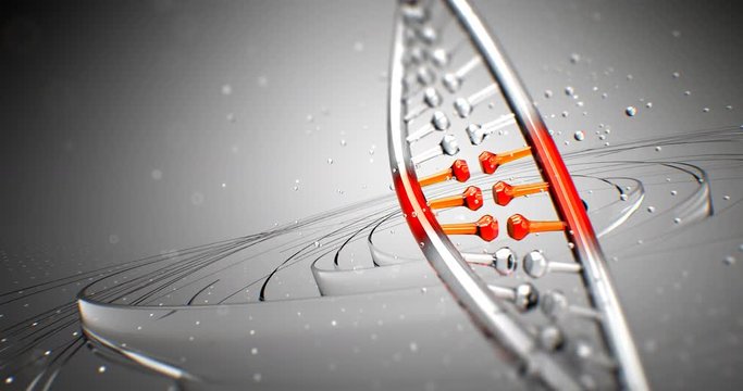 dna strand structure seamless loopable animation 8k 4k UHD