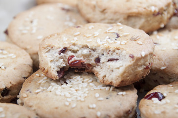 Cookies with dried cranberries