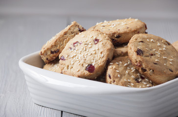 Cookies with dried cranberries