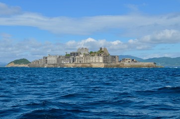 Fototapeta na wymiar 日本 長崎県 端島 軍艦島 世界遺産 Hashima Island Gunkanjima Battleship Island