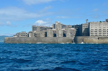 Fototapeta na wymiar 日本 長崎県 端島 軍艦島 世界遺産 Hashima Island Gunkanjima Battleship Island