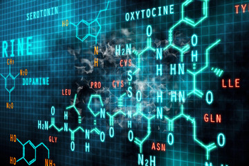 Fototapeta premium Chemical formula background