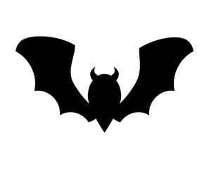 halloween bat silhouette vector  design isolated on white background