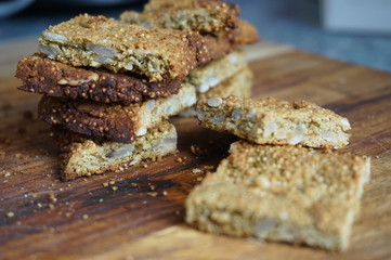 Vegane Grüner Tee Ingwer Limetten Cracker
