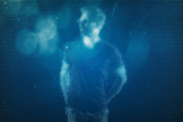 Binary code man background