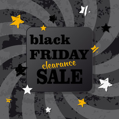 black friday tag on dark background