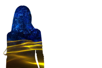 Creative space female background