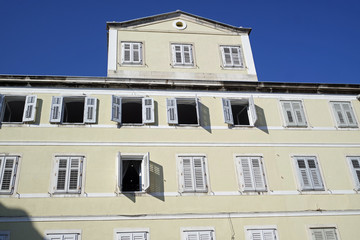 old residential buildings in croatian town split
